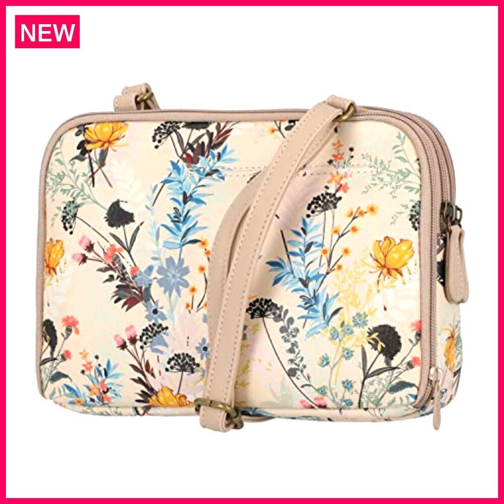 Triple Compartment Crossbody Bag with Adjustable Strap and Multiple Pockets - Picture 5 of 7